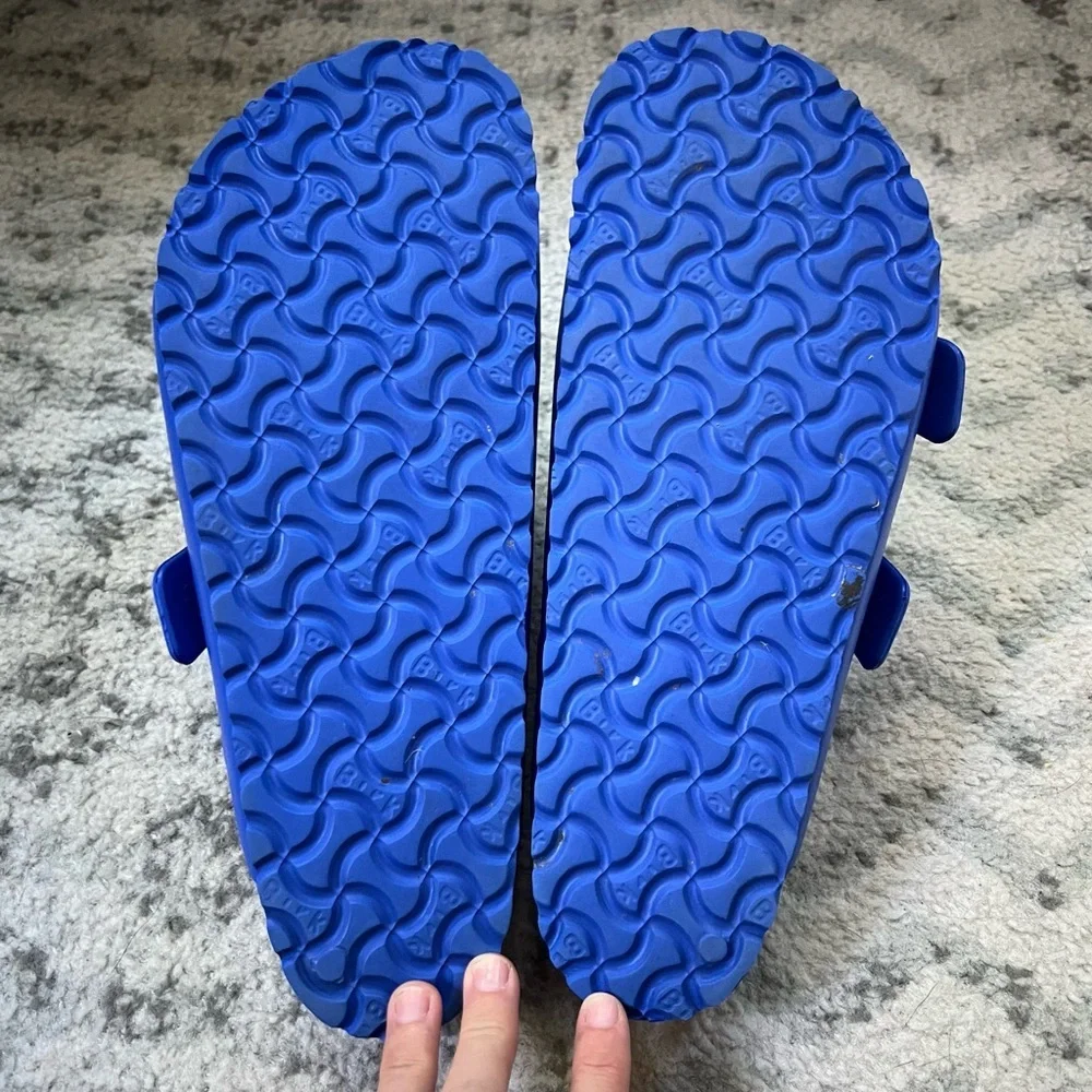 Birkenstock Arizona Essentials EVA Blue Slides Pool Shoes Double Buckle Sandals - Picture 14 of 14